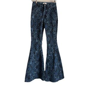 Shyanne BOHO Hippie Flare Bell Bottom 70’s Retro Jeans Dark Wash Women’s 25 x 34